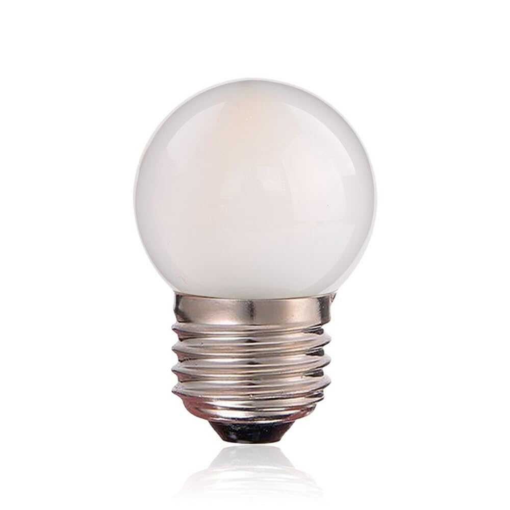 fengyan Casa Bombillas, Paquete de 20 Bombillas LED de filamento Esmerilado AC220V E27 G40 1,5 W atenuación Bombilla Creativa Edison Familiar Lámpara(6500K(Cool White))