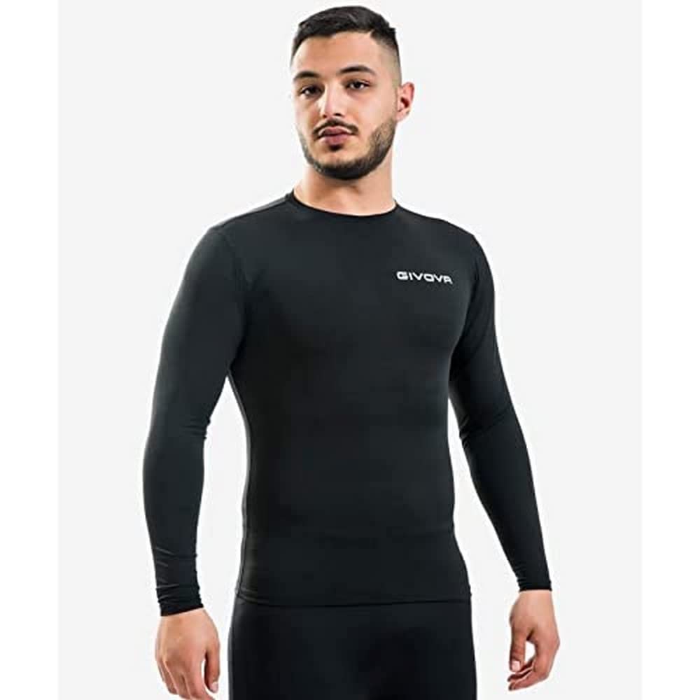 Givova, corpus 3 elastisches ärmel- unterhemd m/l, schwarz, 2XL