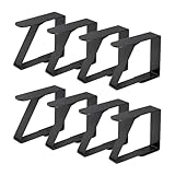 LEMONSTONE Tischdeckenklammern, 8 Stück 5 x 4 cm Tischtuchklammern Tischdeckenhalter Edelstahl, Tischklammern für Dicke Tischdecken, Gärten, Restaurants, Familie Esstisch, Picknick, Schwarz