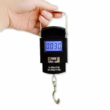 Balança de Mão Digital para mala, bagagem, viagem, pesca. Até 50 Kg, acompanha pilhas. Easy Idea Network