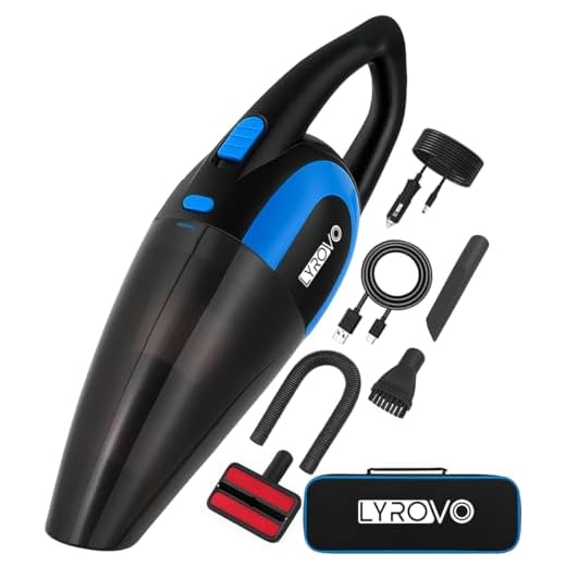 Lyrovo LY3301 2 in 1 Wireless Car Vacuum Cleaner with Pet Hair Brush (1L / Blue / 1 Pieces)