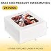 RACETOP 24pcs Cake Boxes with Window, 10x10x5 Inches White Bakery Boxes, Cookie Dessert Boxes, Pastry Box, Square Cardboard Cake Box for Cake, Birthday Party, Donuts, Wedding
