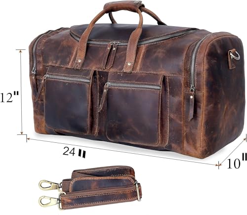 Handmade Full Grain Buffalo Duffel