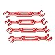 CHEOTIME 4PCS Kugelgelenk Entferner RC Reparatur Werkzeug Spurstange Einstellung Schlüssel 1/10 1/16 3,0mm-6,0mm Modell RC Auto Reparatur Werkzeug(Rot)