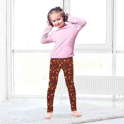 Aflyko Festive Girls' Leggings Kids Workout Pants Dance Tights Ankle Length 4-10T3