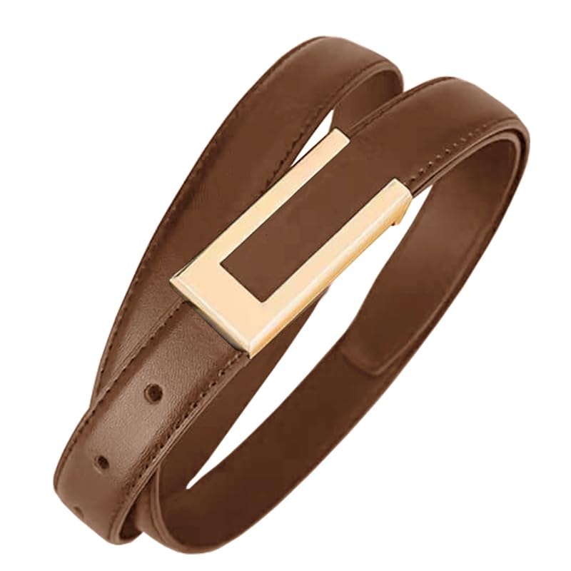 Image of WildHorn Waist Belt for Women Jeans | Womens Skinny Waist Belts with Gold Buckle | Adjustable Belt for Women for Dress, Blazer, Suit