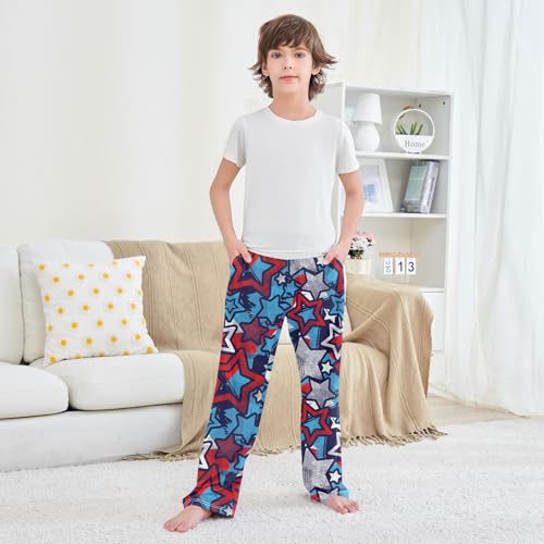 Boys' Pants 4th of July USA Flag Long Bottoms Jogger Pants Elastic Waist Trousers with Pockets S-XL3