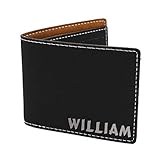 Custom Personalized Brown Bi-Fold Men's Wallet - Groomsman Fathers Day Gift - Engraved