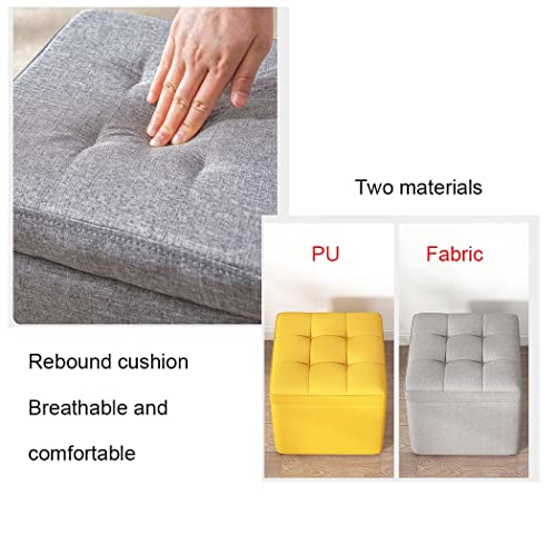 Banc de rangement pour chaussures d'entrée avec tabouret à langer et coussin en cuir confortable - 6