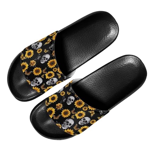 Non Slip Slide Sandals for Women Men, Open Toe House Comfy Flat Slides Slipper for Bathroom Beach2