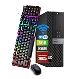 best pc gamer desktop 【Seguridad avanzada de Windows 11 Pro】 Este sobremesa reacondicionado equipado con Windows 11 Pro ofrece más funciones y opciones de seguridad para ayudar a los usuarios a proteger mejor la seguridad de sus datos personales y profesionales. Se inicia y reactiva rápidamente, tiene más funciones de seguridad integradas para protegerlo y se puede administrar y configurar a través de directivas de grupo, lo que facilita la gestión y el control centralizados para los usuarios empresariales. Es compatible con varios idiomas, incluidos inglés, francés, español, alemán, etc.