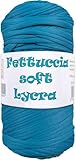 Fettuccia per Borse in Lycra Soft ad Uncinetto e Ferri MAS 400gr/105 mt. Ideale per Borse, Zaini, Cestini, Tappeti. (turchese 57)