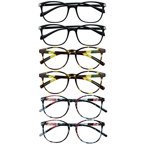 Image of VisionGlobal 6 Pairs Blue Light Blocking Glasses /Reading Glasses for Women /Men, Fashion Eyewear Frame