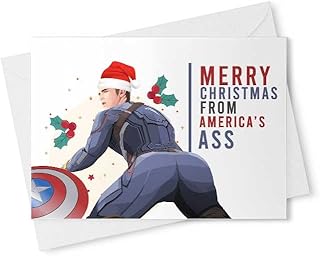 Funny America's A** Christmas Card, Funny Holidays Card, Holiday Card, Merry Christmas, Christmas Humor, Inappropriate Christmas Humor, America [00206]