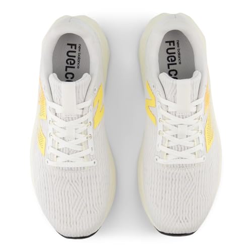 New Balance Women's FuelCell Propel V5 Running Shoe, White/Black/Hot Mango, 8.5 M