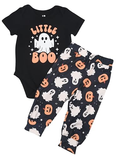 Image of Baby Boys Girls 2pc Outfit Set Short Sleeve Bodysuit with Pants