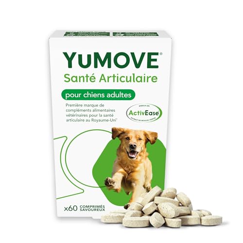 YuMOVE Arthrose Chien 5-8 Ans - 60 Comprimés - 150mg par Comprimé Brevet en Instance ActivEase Moule Verte - Glucosamine et Chondroïtine pour Mobilité -...