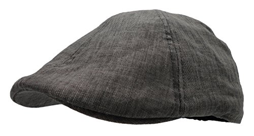 Men's Classic Linen Gatsby Newsboy Golf Ivy Hat (Gray)