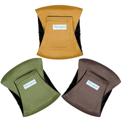 Image of Paw Legend Washable Dogs Diapers Male Dog Belly Bands for Male Dogs Diapers Reusable Puppy & Doggie Diapers Male (3 Pack, Small)