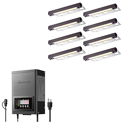 Dewenwils Edishine Retaining Wall Lights, 7 Inch Step Lights Outdoor, Ip65 Waterproof, 5W 200Lm 2700K Soft White, Cri 85+, 12V Hardscape Lighting For Retaining Wall, Pool, Paver Steps, 8 Pack, Etl #TOP17