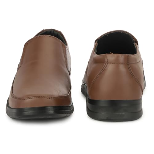 Image of Leatherful Formal Moccasin Shoes for Men | Full Grain Genuine Leather | PU Sole & Nappa Lining | Office | Party | Smart Casual YKMC