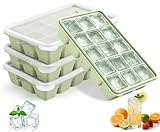 【Food Grade Silicone】 Our ice cube trays are crafted from food-grade silicone—a material that is BPA-free, durable, safe, and odorless. Designed for direct food contact, they are ideal for both beverage cooling and food preparation (freezing small po...