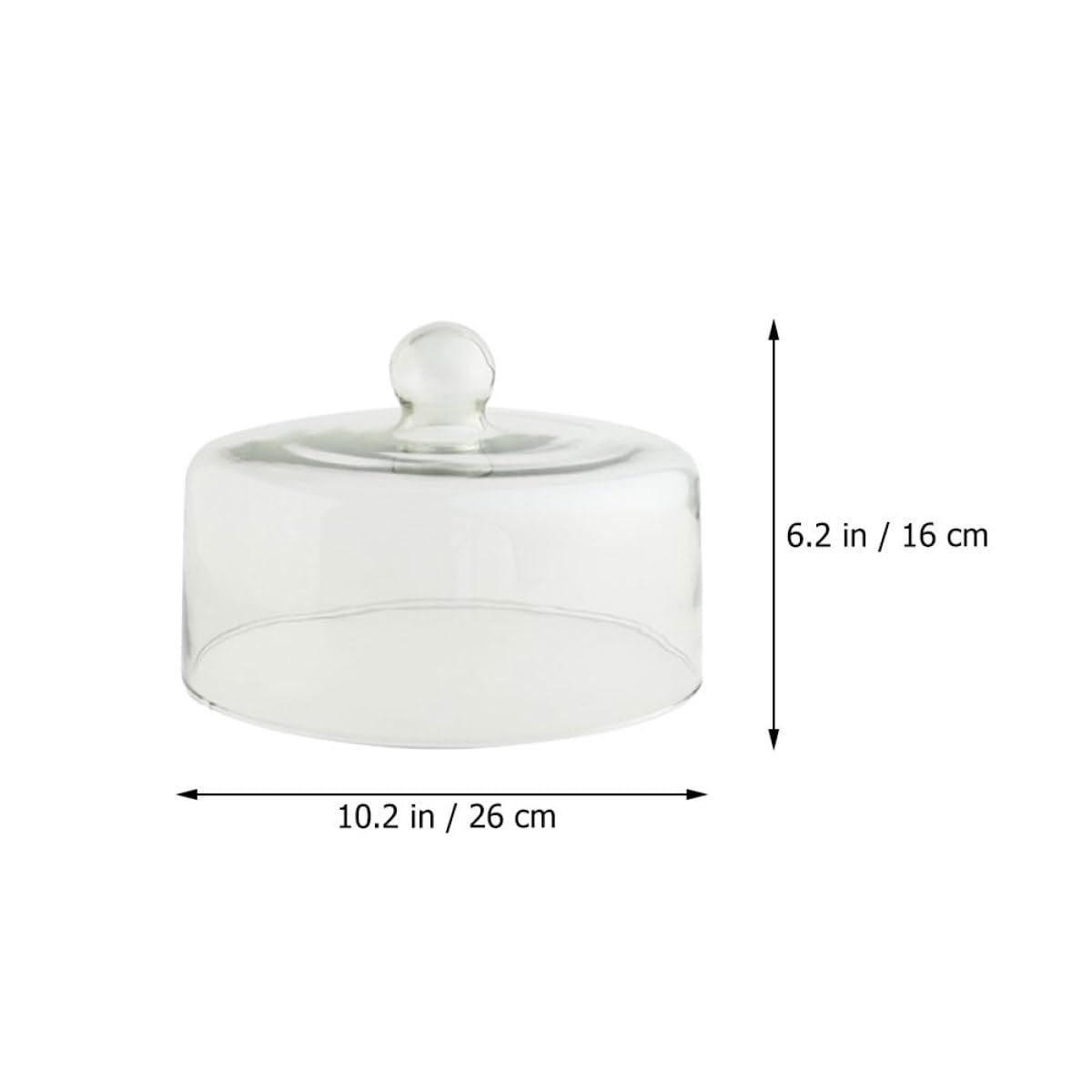 Transparente Staubschutz Lebensmittelabdeckung Kuchen Glas für mit Stabilem Design und Desserts für Snacks und Süßwaren im
