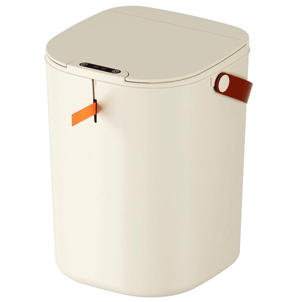 Kitchen Trash Bin Bathroom Touch Can in The Toilet Smart Bucket Waste Bins Smart Trash Can Kitchen(30cm16L)