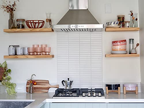 Bamboo Elevated Dog Bowl Stand: Raised Pet Food Dish Holder In Natural Wood. Rustic, Modern Design W/ Anti Slip Feet. 7” X 3” Wooden Feeder Adds Height And Style To Cat & Dog Bowls. Single Stand Only. #TOP3