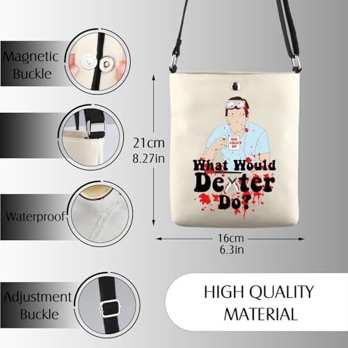 TV Show Inspired Gift What Would Do Crossbody Bag Serial Killer Fan Gift (What Would Dex C Bag)3