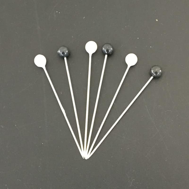 35mm 40Pcs Sewing Pins Black/White Round Pearl Straight Head Pins Localization Needle Weddings Corsage Dressmaking Accessories