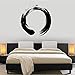 Personalità Modello Vinile Adesivo Yoga Cerchio Da Parete Enso Zen Calligrafia Giappone Adesivi Nirvana Per Soggiorno Camera Da Letto 73X74 Cm