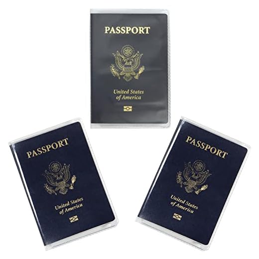 Clear & Frosted Passport Cover Plastic Passport Protector Vinyl ID Card Protector Case Holder Travel Pack of 3 (2 Clear + 1 Frosted)