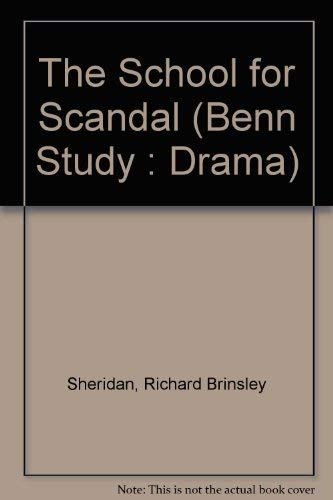 Amazon.com: The School for Scandal (BENN STUDY : DRAMA): 9780393900439 ...