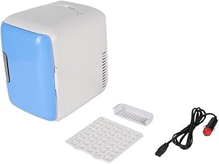 YINGGEXU mini réfrigérateur 4L voiture réfrigérateur mini froide et chaude petit réfrigérateur voiture maison double usage petit dortoir réfrigérateur ménager (Color : Car use blue)
