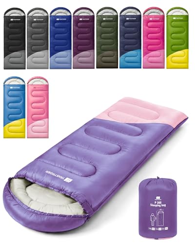 TANSTRIDER Sleeping Bags for Adults, Camping Sleeping Bag with WaterResistant & TearResistant, Lightweight 4lb Sleeping Bag Warm for Backpacking, Hiking, Summer Camp & Indoor Use - Anti-Snag Zipper