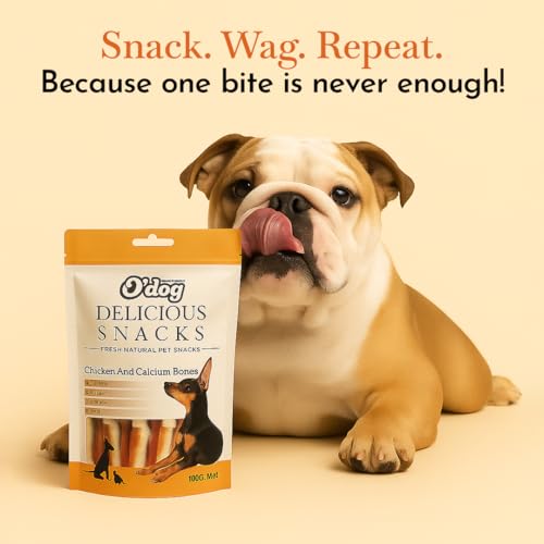 Image of Pets Empire O'Dog Tasty Yummy Healthy Chicken and White Calcium Bone Treats for Dog (100 gm) Pack of (1)