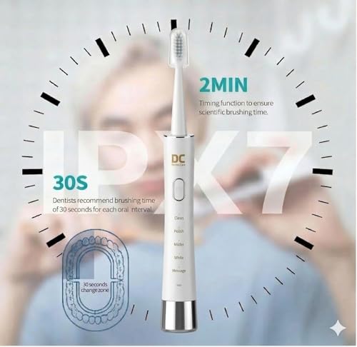 Image of Sonic Electric Toothbrush for Adults - Ultra-Power 48,000 Vibrations - 5 Precision Modes, 45-Day Battery Life & USB-C Fast Charging - Includes 3 Brush Heads & Travel Cap (Arctic Alabaster White)