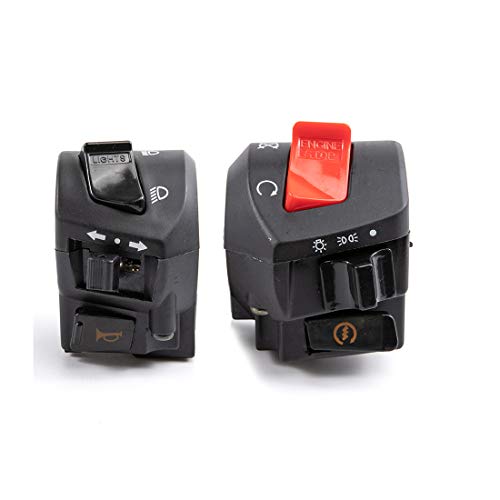 Interruptor de control universal del manillar de la motocicleta 12V 7/8 Interruptor de arranque eléctrico del faro de la bocina de la motocicleta Cover
