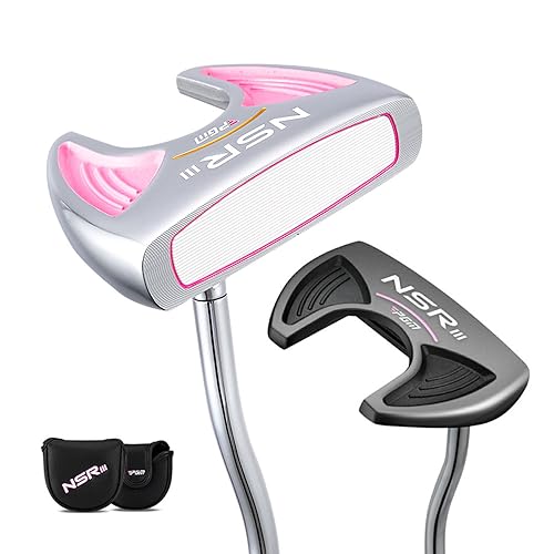 LKYLGYU Right Handed Mallet Putter for Golfers with TPU Face, Steel Shaft, L Flex, Includes Headcover, Enhances Balance and Control for Lower Scores on Course