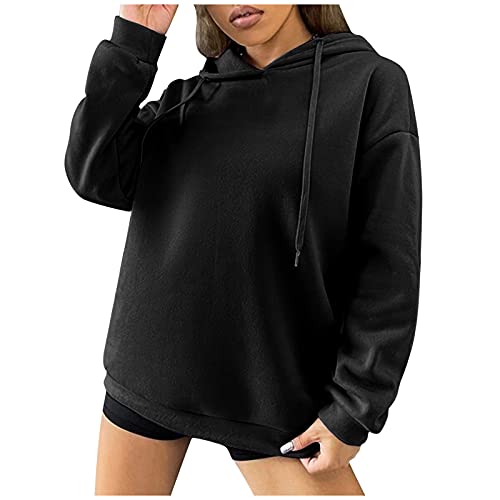 Love Never Fails Hoodie For Women Oversized Boyfriend Style Hooded Sweatshirts Casual Loose Vintage Pullover Tops Black #TOP6