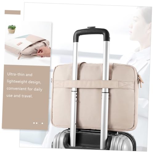 Gatuida Laptop Bag Business Briefcase with Shoulder Strap Lightweight Computer Storage Pouch for Travel and Office Water Resistant Protective Case for Men and Women Khaki2