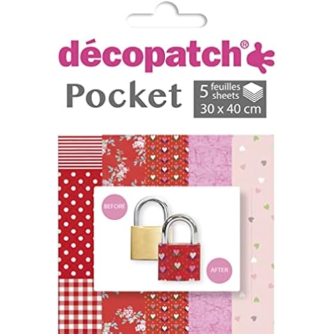 Décopatch Pocket Papers - Pink & Red Designs Cover