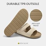 BODY GLOVE Women’s Double Strap Comfort Slides – Adjustable Cushion Sandals for Indoor Outdoor Use, Arch Support, Anti-Slip Cloud Sole