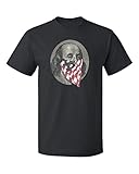 Benjamin Franklin with US Flag Bandana Cool Men Tee Shirt for 4th of July(Black,Medium)