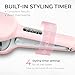 Curling Iron Hair Crimper Waver - TYMO ROVY Beach Waves Curling Wand, Ionic Deep Waver Hair Curler Tool with Ceramic 3 Barrel for Women, Dual Voltage, Anti-Scald, Easy to Use, Pink, 1.25 Inch