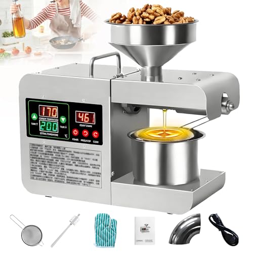 7 motivi perchè con le verdure bisogna usare un estrattore di succo? - 2025 KPOUYYDS Estrattore per Olio, Estrattore Automatico per Olio per spremitura a Freddo e a Caldo con regolatore di Temperatura Intelligente (40-300 °C), Estrattore per Olio in Acciaio Inox 304