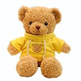YUKOUQIAN Teddy Bear Stuffed Animal Cute Teddy Bears Plush Toy 11.8 inch for Girls Boys (Yellow Teddy Bear)