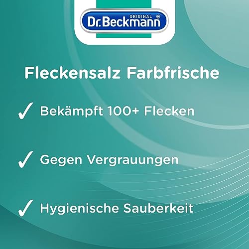 Dr. Beckmann Fleckensalz Farbfrische | gegen mehr als 100 Flecken und leichte Verfärbungen | inkl. Dosierlöffel | 400 g 2