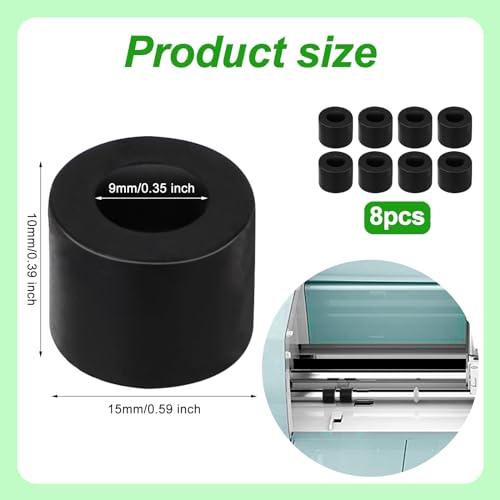 8 Stück Ersatzgummi-Rollen, kompatibel mit Cricut Maker/Maker 3/Explore Air2 1 Serie, Gummi-Radmattenführung für Cricut Reparaturzubehör